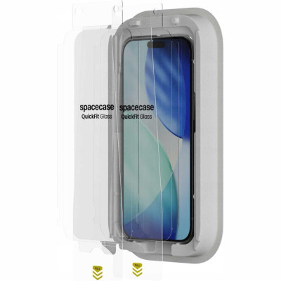 Tempered Glass iPhone Air Spacecase QuickFit Glass Αντιχαρακτικό Γυαλί Προστασίας Οθόνης με Απλικατέρ QuickFit 2 Τεμάχια - Clear (5905719131777)