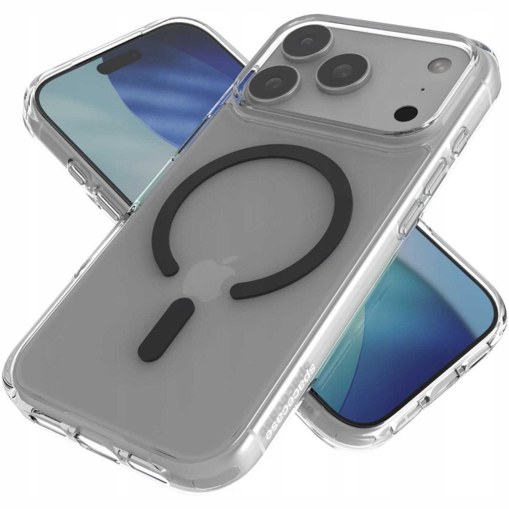 Θήκη iPhone 17 Pro Max Spacecase Clear MagSafe Σκληρή Διάφανη με MagSafe - Black (5905719131029)
