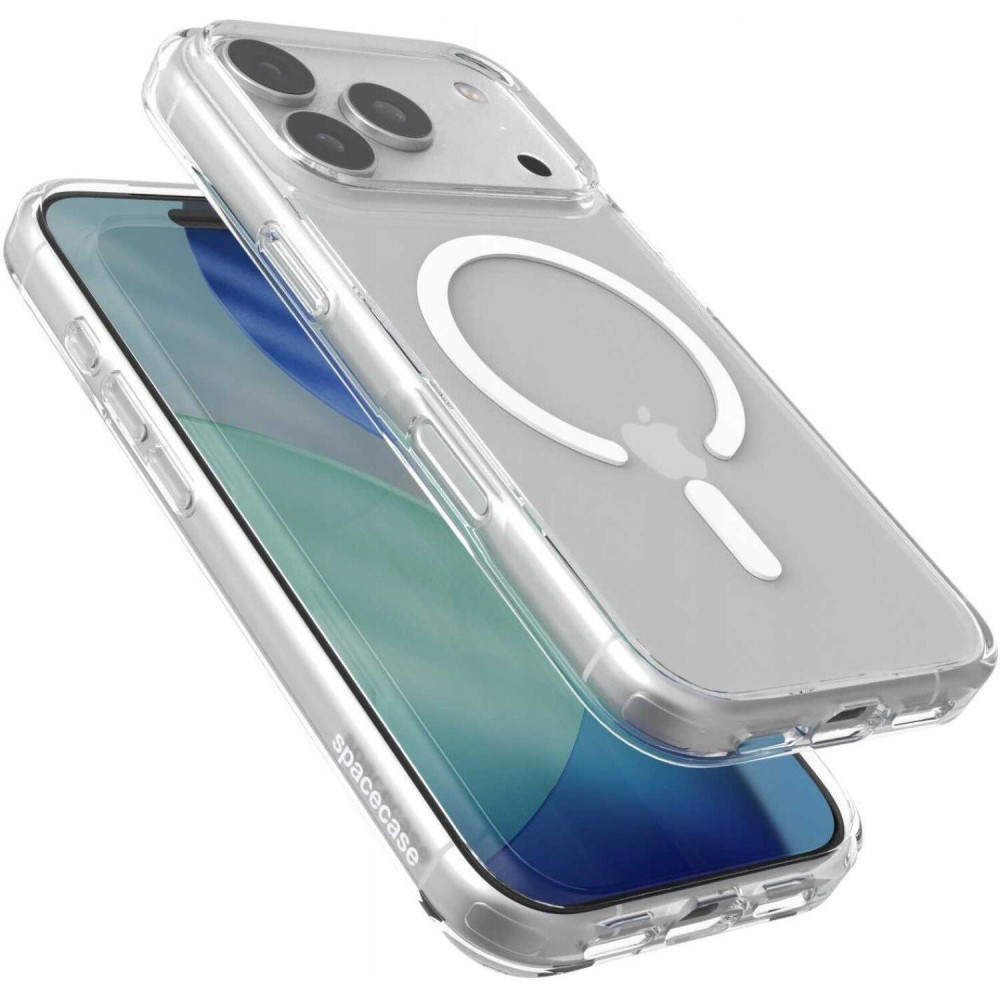 Θήκη iPhone 17 Pro Spacecase Clear MagSafe Σκληρή Διάφανη με MagSafe - White (5905719130992)