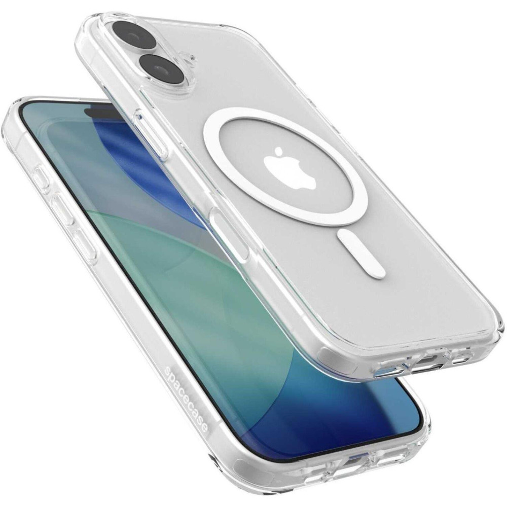 Θήκη iPhone 17 Spacecase Clear MagSafe Σκληρή Διάφανη με MagSafe - White (5905719130961)
