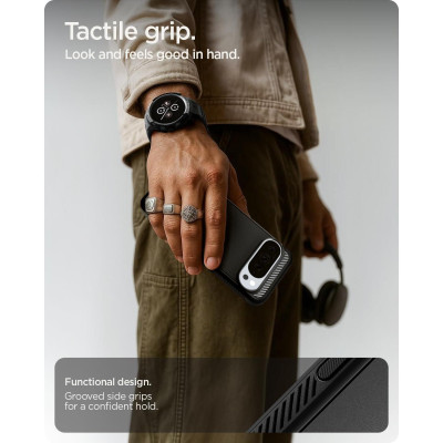 Θήκη Google Pixel 10 / 10 Pro Spigen Rugged Armor MagFit Ανθεκτική με MagSafe Qi2 - Matte Black (ACS09698)