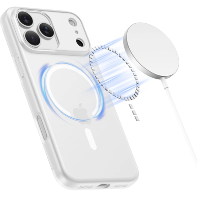 Θήκη iPhone 17 Pro Tech-Protect MagSlim Σκληρή Ημιδιάφανη με MagSafe - Matte / White (5906302319794)