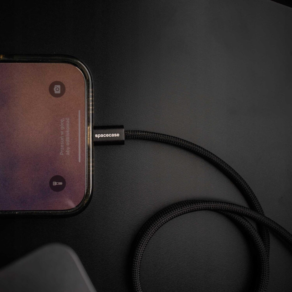 Καλώδιο Spacecase CL08 Magnetic Μαγνητικό για Φόρτιση & Μεταφορά Δεδομένων USB-A σε Lightning 100cm 12W - Black (5905719129026)