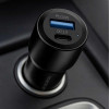 Φορτιστής Αυτοκινήτου Spacecase C60AC-11 Car Charger Γρήγορος με 1 x Type-C / 1 x USB-A 60W - Black (5905719119706)
