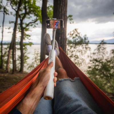 Τρίποδο Spacecase Selfie Stick Pro ST11-W Ασύρματο Bluetooth με Τηλεχειριστήριο - White (5905719129408)