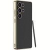 Θήκη Samsung Galaxy S25 Ultra Bodycell Plating Leather Backcover Σκληρή με TPU Bumper - Black (5206015084065)