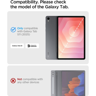 Θήκη Samsung Galaxy Tab S11 11" X730 / X736 Spigen Rugged Armor Pro με Υποδοχή για Γραφίδα - Black (ACS10149)