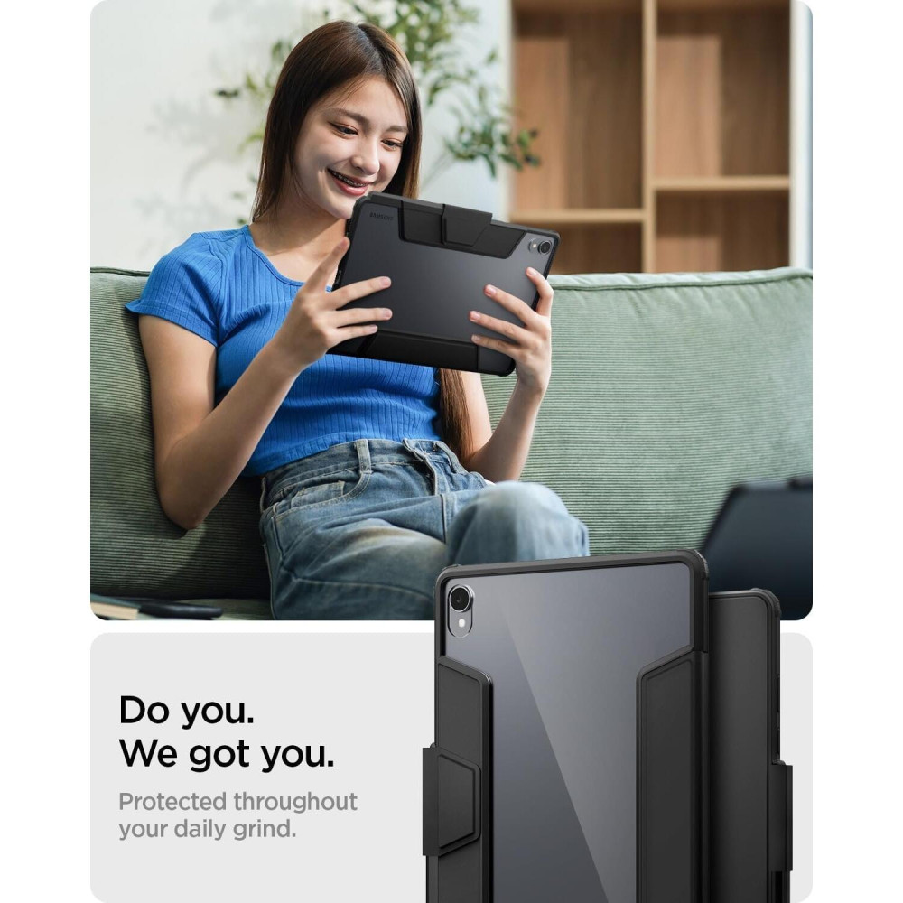 Θήκη Samsung Galaxy Tab S11 11" X730 / X736 Spigen Ultra Hybrid Pro με Υποδοχή για Γραφίδα - Black (ACS10212)