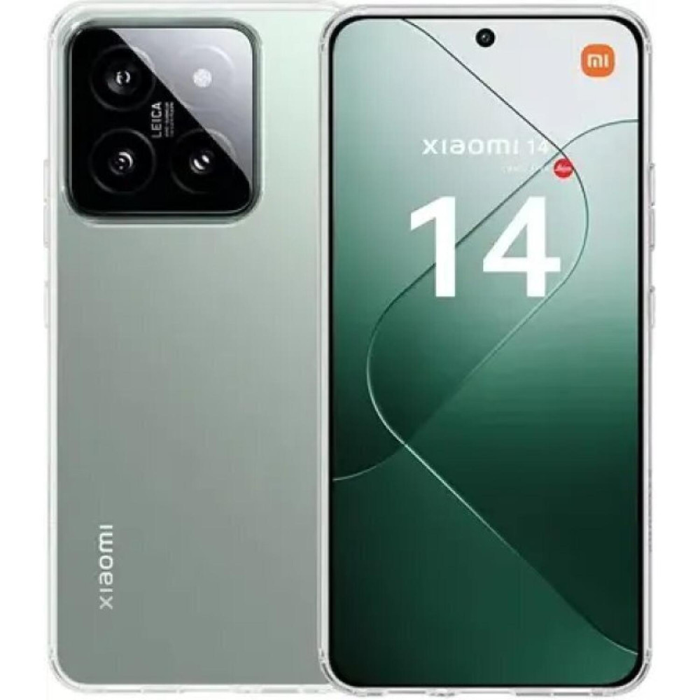 Θήκη & Tempered Glass Xiaomi 14 Vivid Set Gelly Case Σετ Διάφανη Σιλικόνης & Full Face Αντιχαρακτικό Γυαλί Προστασίας Οθόνης - Transparent / Black (VIGELLY355GLASSBK)