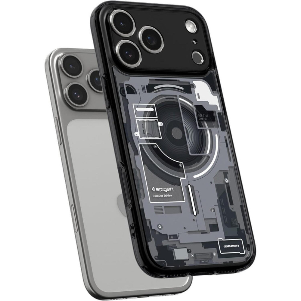 Θήκη iPhone 17 Pro Max Spigen Ultra Hybrid MagFit Ανθεκτική Σκληρή με MagSafe - Zero One Black (ACS10289)