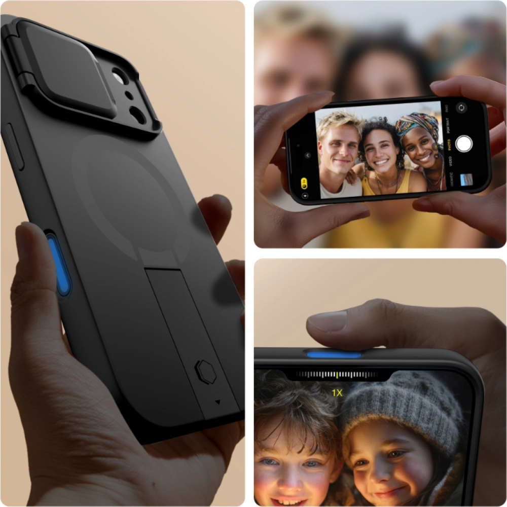 Θήκη iPhone 17 Pro Max Tech-Protect Kevlar Aura με MagSafe & Κάλυμμα για την Κάμερα - Black (5906302331680)