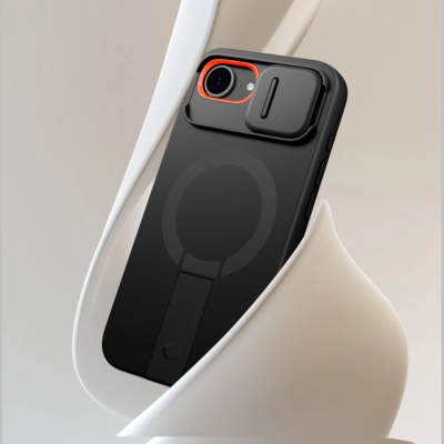 Θήκη iPhone 16e Tech-Protect Kevlar Aura με MagSafe & Κάλυμμα για την Κάμερα - Black / Orange (5906302331697)