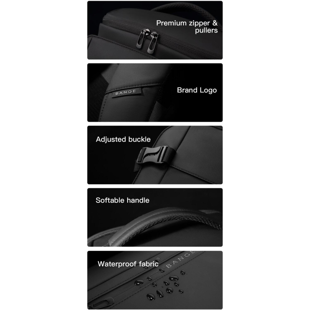 Σακίδιο Πλάτης / Backpack Bange 3029 Τσάντα Καμπίνας για Μεταφορά Laptop έως 15.6" 20L - Black
