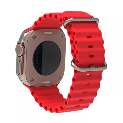 Techsuit Watchband W038 - Λουράκι Σιλικόνης Apple Watch SE/11/10/9/8/7/6/5/4 (42/41/40mm) - Red (5949419015388)
