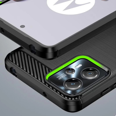 Techsuit Carbon Silicone - Θήκη Σιλικόνης Motorola Moto G13 / G23 - Black (5949419063525)