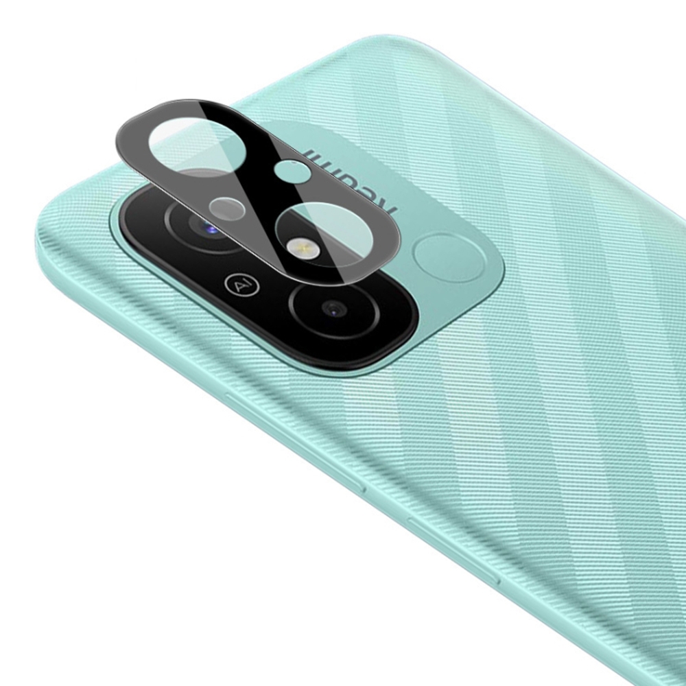 Techsuit Full Camera Tempered Glass - Αντιχαρακτικό Γυαλί Προστασίας για Φακό Κάμερας - Xiaomi Redmi 12C - Black (5949419071353)