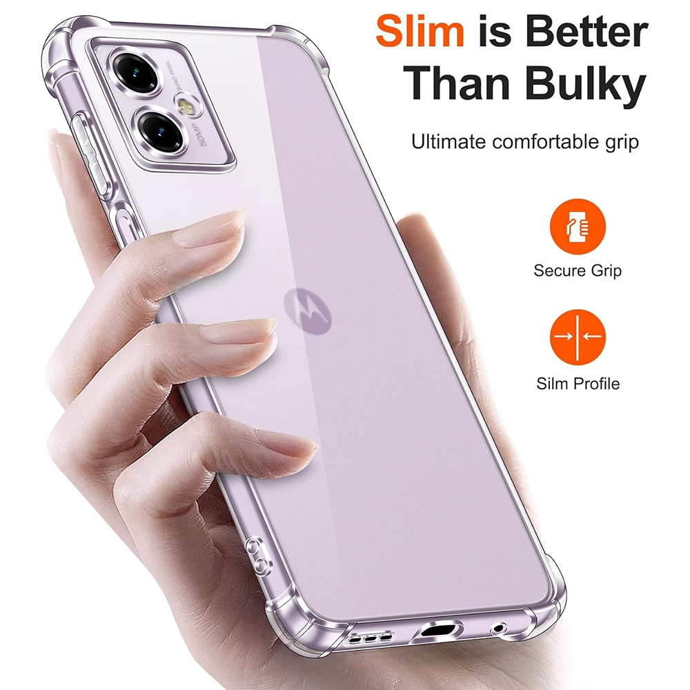 Techsuit Shockproof Clear Silicone - Διάφανη Θήκη Σιλικόνης - Motorola Moto G14 - Clear (5949419082878)