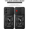 Techsuit CamShield - Ανθεκτική Θήκη με Κάλυμμα για την Κάμερα & Μεταλλικό Ring Holder - Xiaomi Redmi 13C 4G / Poco C65 - Black (5949419080553)