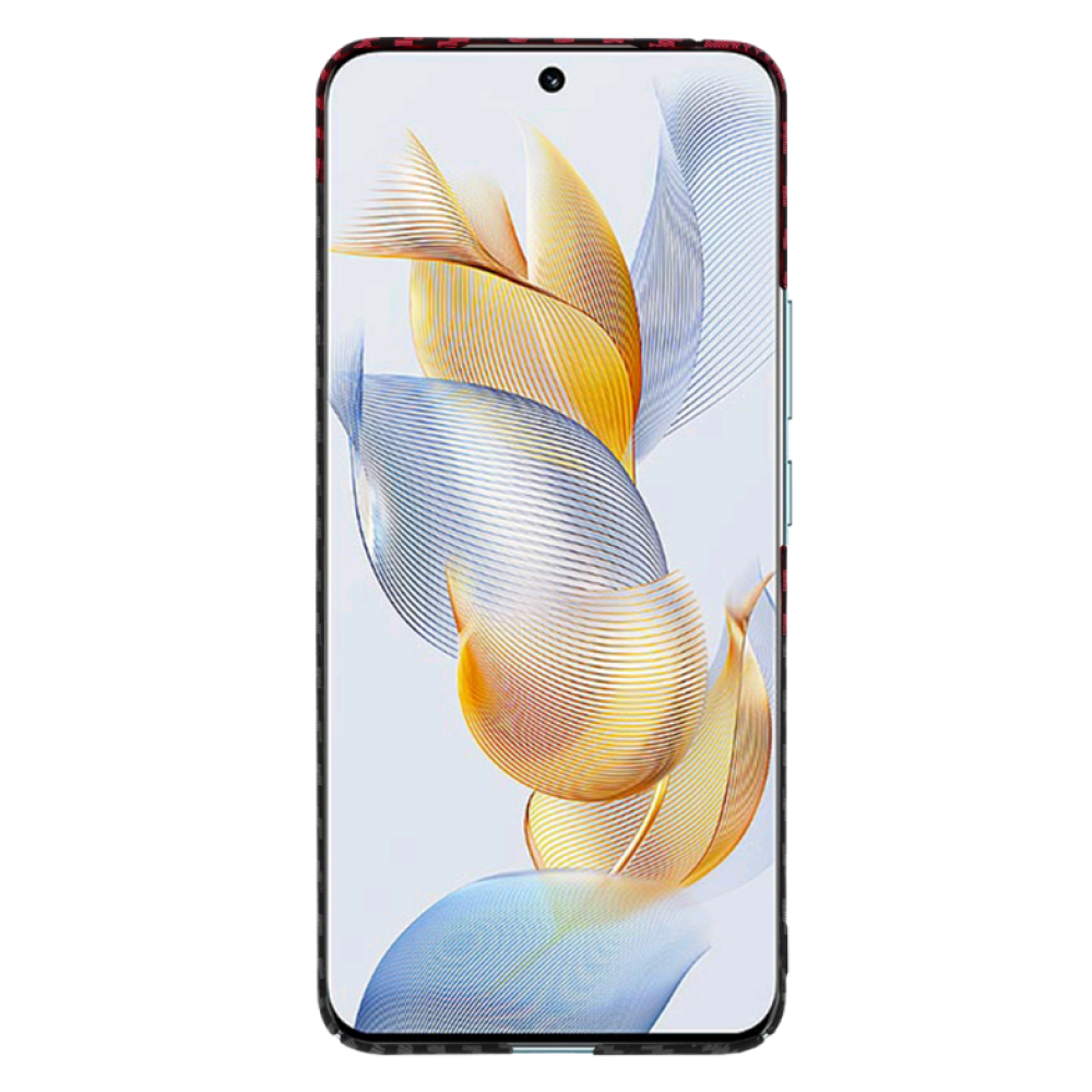 Techsuit Carbonite FiberShell - Σκληρή Θήκη Honor 90 - Red Vortex (5949419212978)