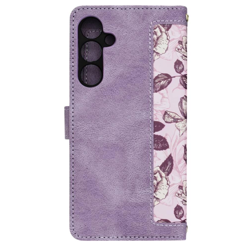 Θήκη Samsung Galaxy A55 Techsuit FlipCraft Πορτοφόλι από Οικολογικό Δέρμα με Αποσπώμενο Λουράκι Χειρός - Mysterious Purple (5949419166387)