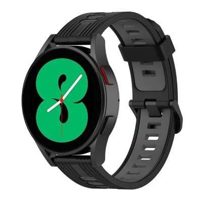 Λουράκι (22mm) Huawei Watch GT 2 46mm / GT 2 Pro / GT 3 Pro 46mm / Ultimate / Xiaomi Watch S1 / Xiaomi Redmi Watch 5 Active Techsuit Watchband W002 Σιλικόνης - Black (5949419024830)