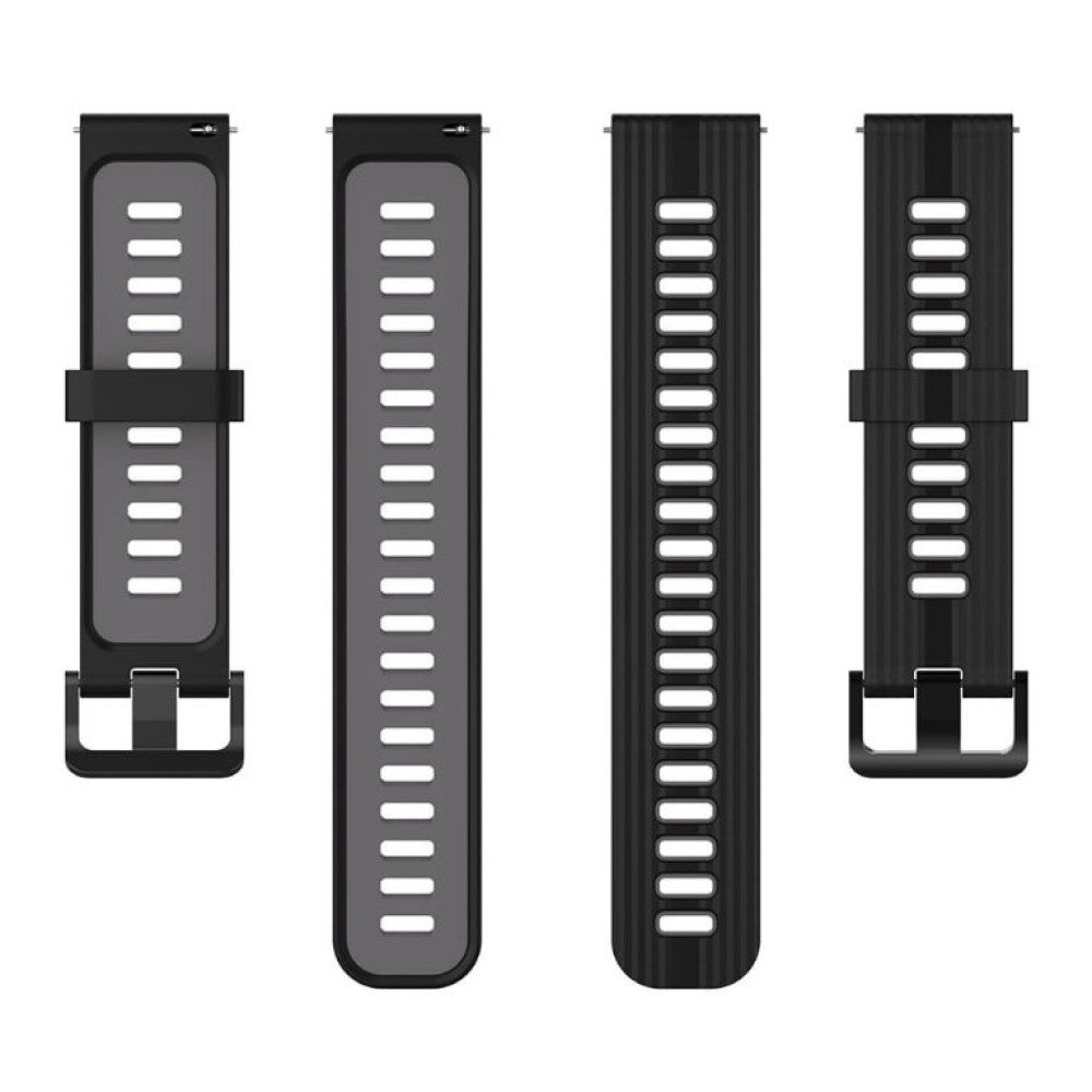Λουράκι (20mm) Samsung Galaxy Watch FE / 7 / 6 / 5 / 5 Pro /4 (47/46/45/44/43/42/40mm) / Active / Active 2 / Huawei Watch GT 3 42mm / GT 3 Pro 43mm Techsuit Watchband W002 Σιλικόνης - Black (5949419024823)