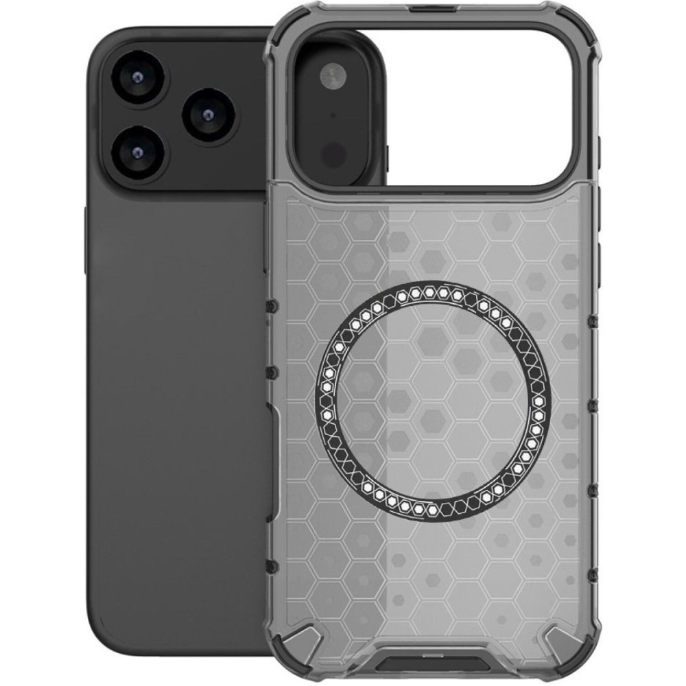 Θήκη iPhone 17 Pro Techsuit HoneyComb Shield Σκληρή Ημιδιάφανη με MagSafe - Black (5949419290259)