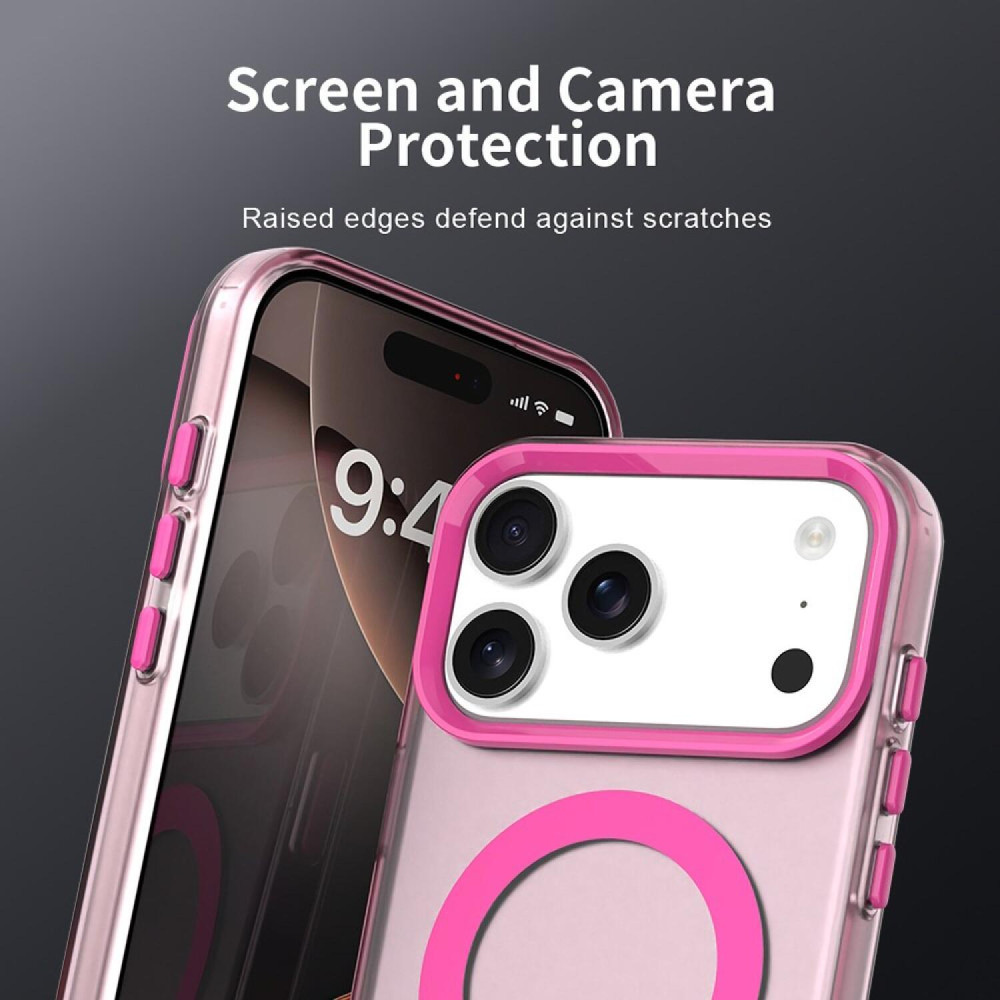 Θήκη iPhone 17 Pro Techsuit CandyCase Σκληρή Ημιδιάφανη με MagSafe - Pink (5949419313347)