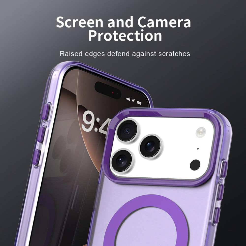 Θήκη iPhone 17 Pro Max Techsuit CandyCase Σκληρή Ημιδιάφανη με MagSafe - Purple (5949419313279)