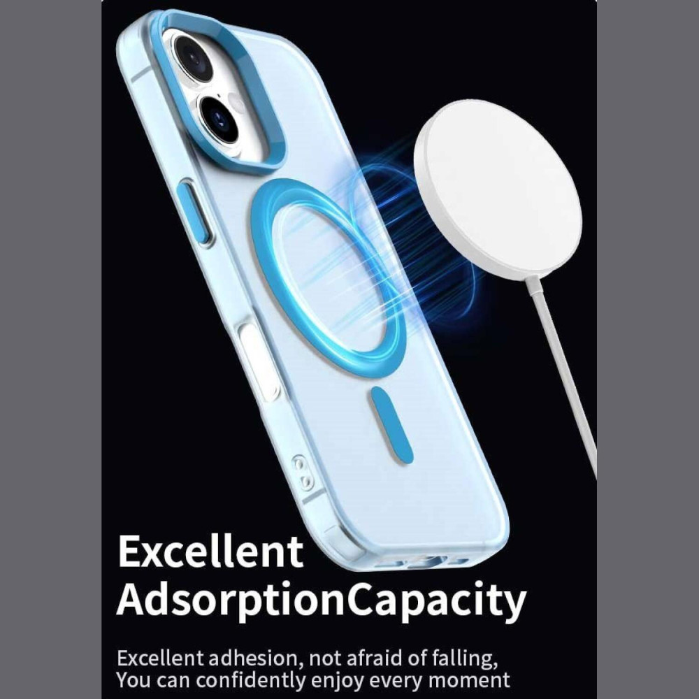 Θήκη iPhone 17 Techsuit CandyCase Σκληρή Ημιδιάφανη με MagSafe - Blue (5949419313385)