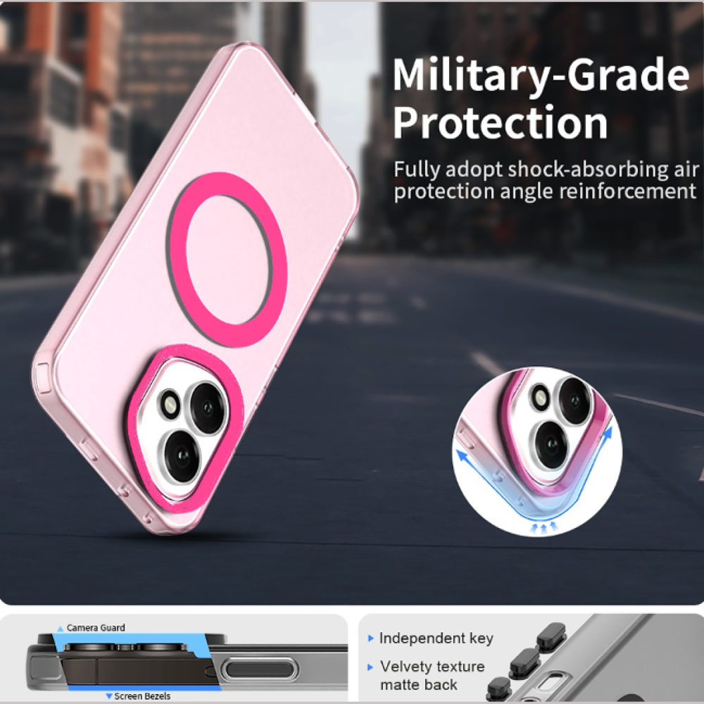 Θήκη Honor 400 Techsuit CandyCase Σκληρή Ημιδιάφανη με MagSafe - Pink (5949419310797)
