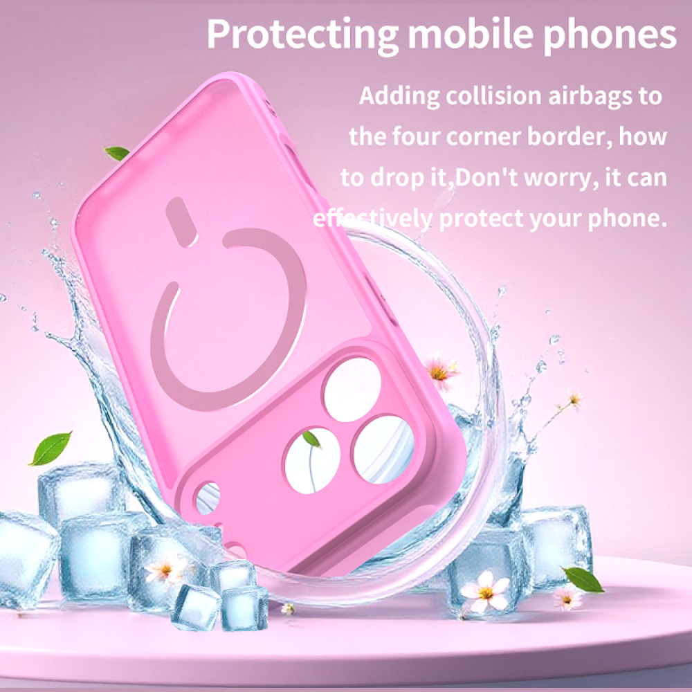 Θήκη iPhone 17 Pro Max Techsuit HaloFrost II MagSafe Σκληρή Ημιδιάφανη με MagSafe - Pink (5949419325784)