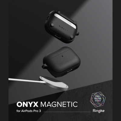 Θήκη AirPods Pro 3rd Gen Ringke Onyx Magnetic με MagSafe - Black (8800293859369)