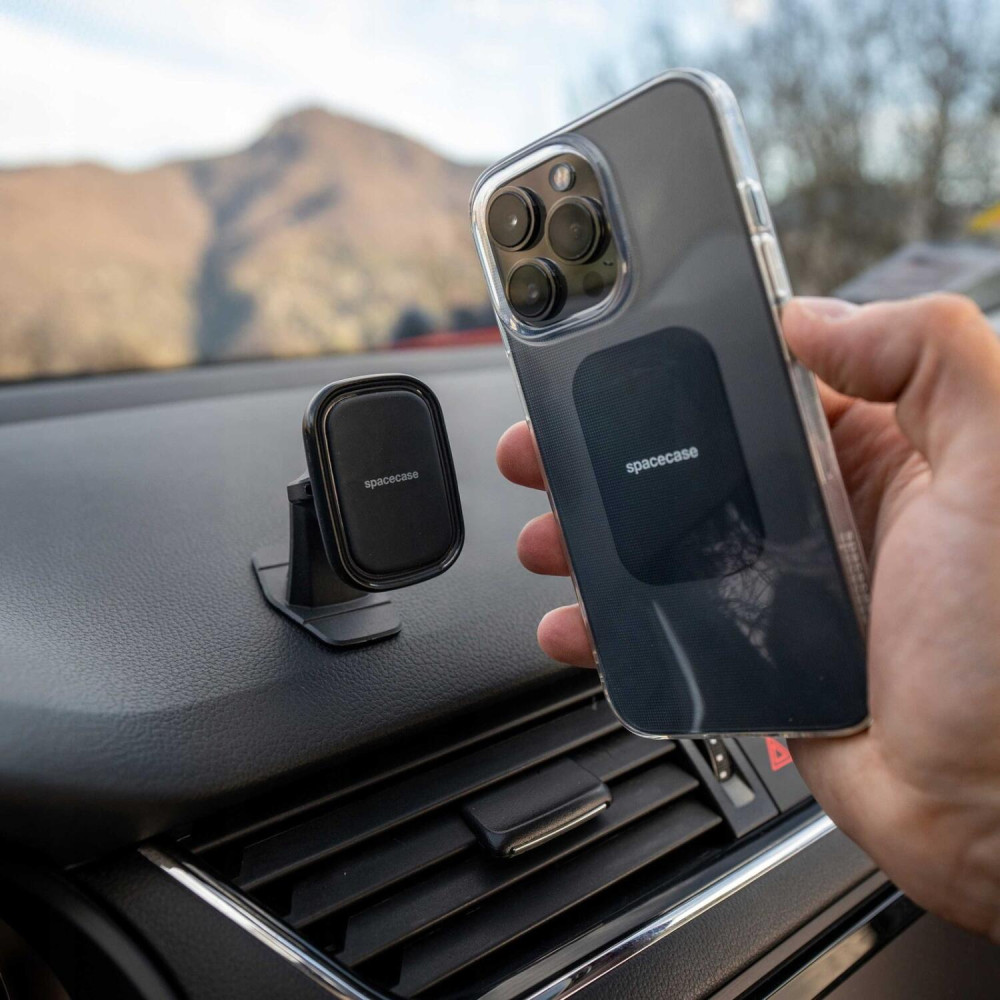 Μαγνητικές Πλάκες Spacecase Magnetic Plates Σετ Αυτοκόλλητες Μεταλλικές για Μαγνητική Βάση Αυτοκινήτου 2 Τεμάχια - Black (5905719102500)