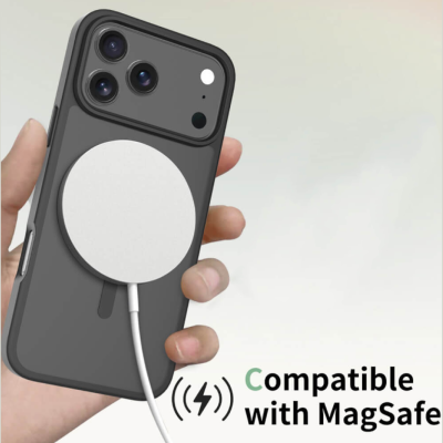 Θήκη iPhone 17 Pro Bodycell MagSafe Backcover Σκληρή Ημιδιάφανη με MagSafe - Matte Black (5206015083853)