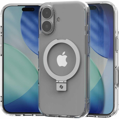 Θήκη iPhone 17 Spacecase Ring Pro Mag Σκληρή με MagSafe & KickStand - Clear (5905719130909)