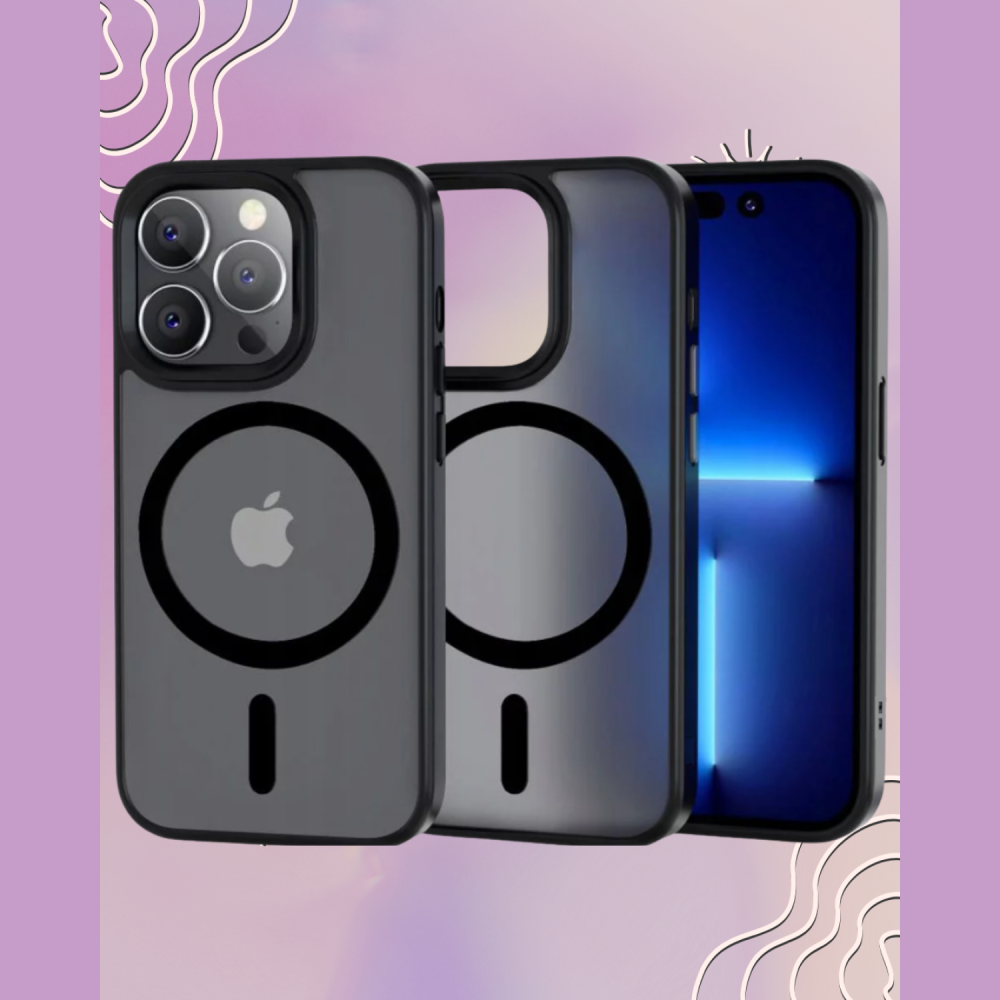 Θήκη iPhone 13 Pro Bodycell MagSafe Backcover Σκληρή Ημιδιάφανη με MagSafe - Matte Black (5206015083662)