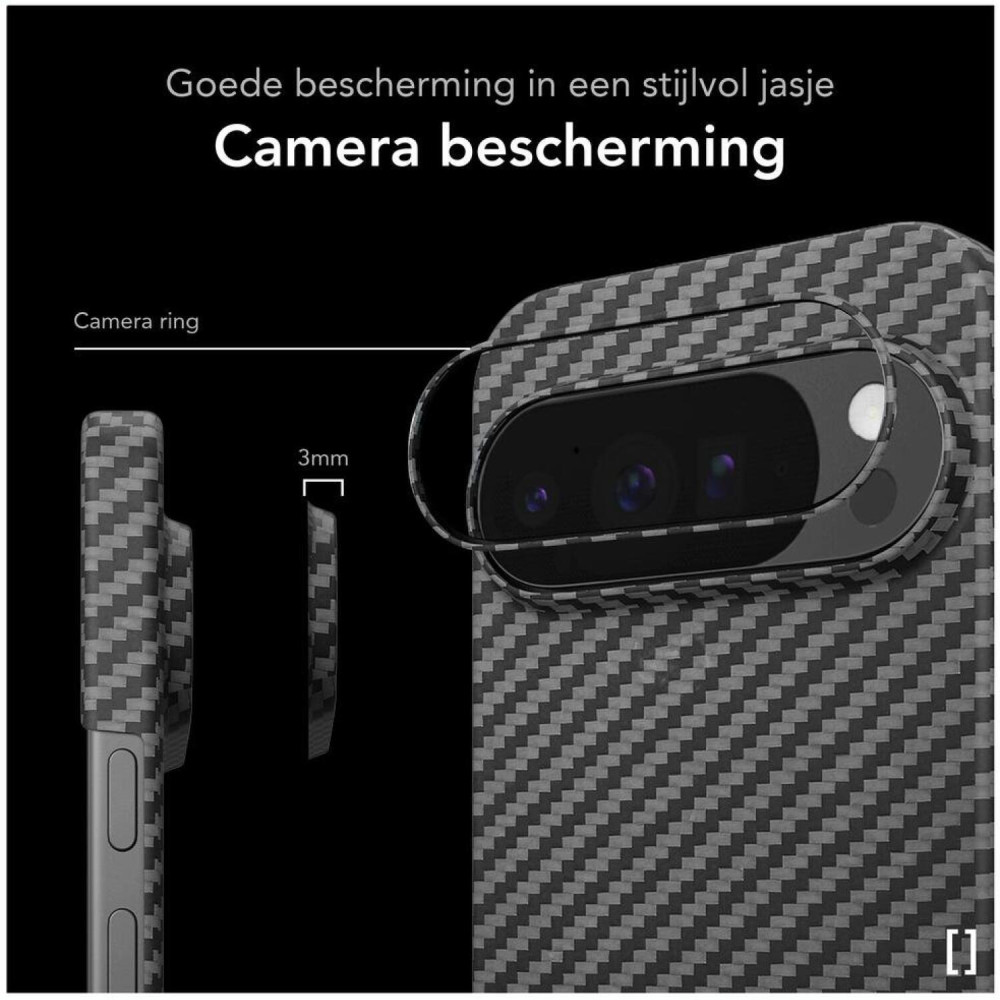 Θήκη Google Pixel 10 Pro XL Nekit Fiber Σκληρή με MagSafe Aramid Fiber 1mm 1500D Kevlar - Black (8719246494642)