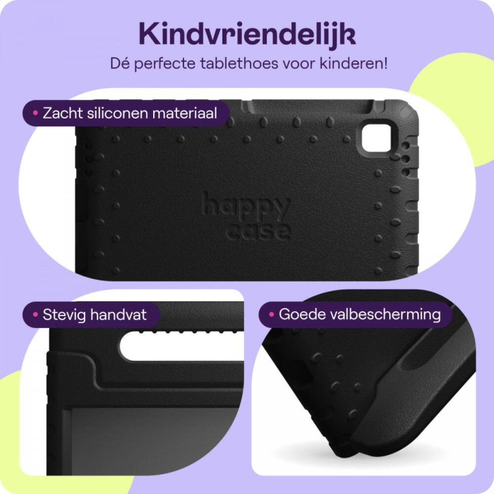 Θήκη Samsung Galaxy Tab A11 / A9 8.7" X133 / X135 / X110 / X115 HappyCase Candy Plus Ανθεκτική Full Body για Παιδιά - Black (8719246442704)