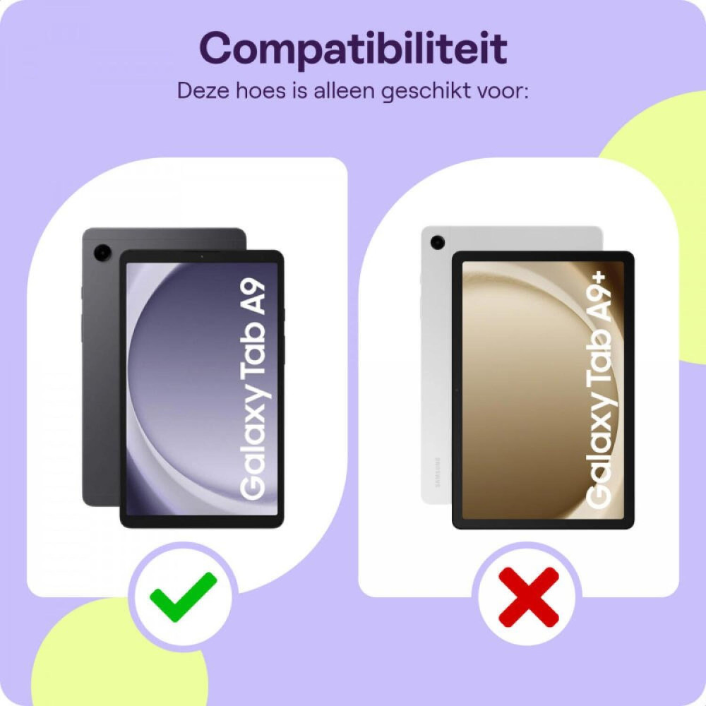 Θήκη Samsung Galaxy Tab A11 / A9 8.7" X133 / X135 / X110 / X115 HappyCase Candy Plus Ανθεκτική Full Body για Παιδιά - Black (8719246442704)