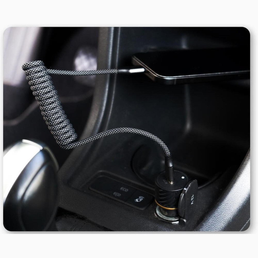 Καλώδιο Buddi Flex Ελαστικό Σπιράλ Φόρτισης και Μεταφοράς Δεδομένων USB-A σε Lightning 100cm 12W 5 Έτη Εγγύηση - Black (8719246467189)