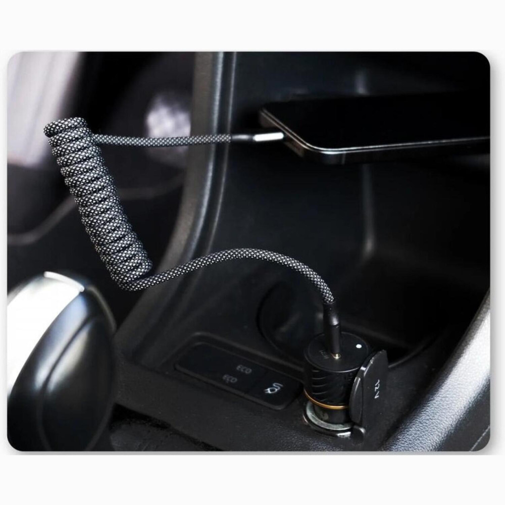 Καλώδιο Buddi Flex Ελαστικό Σπιράλ Φόρτισης και Μεταφοράς Δεδομένων Type-C σε Lightning 100cm 20W 5 Έτη Εγγύηση - Black (8719246467196)