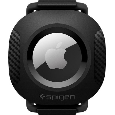 Θήκη AirTag 2 / 1 Spigen Comfortag for Pet Collars Σιλικόνης για Κολάρο Κατοικιδίων με 2 x Μεμβράνες Προστασίας - Black (AHP03106)