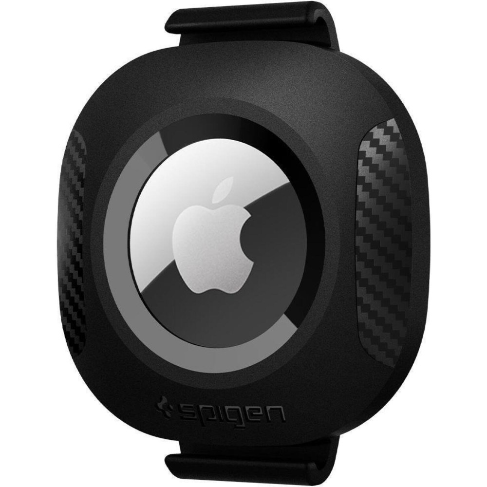 Θήκη AirTag 2 / 1 Spigen Comfortag for Pet Collars Σιλικόνης για Κολάρο Κατοικιδίων με 2 x Μεμβράνες Προστασίας - Black (AHP03106)