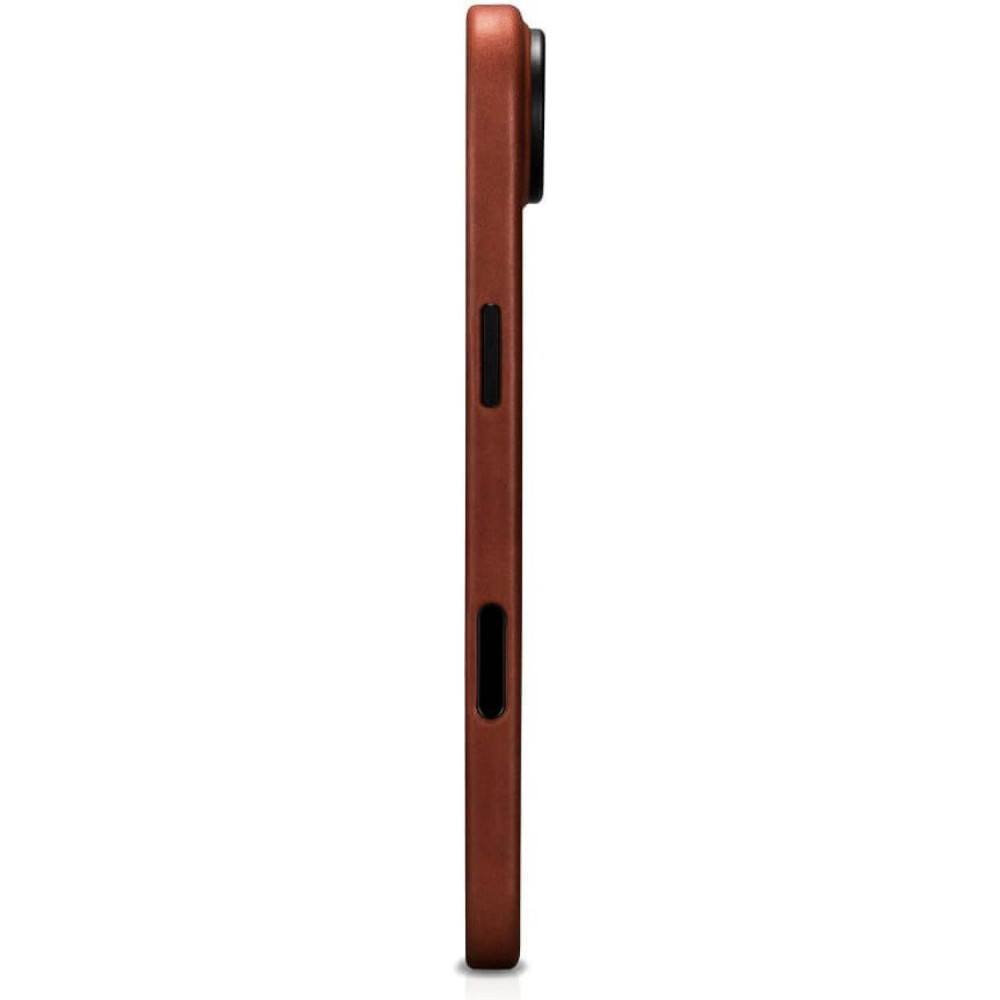 Θήκη iPhone Air iCarer Leather Back Case With Camera Button Δερμάτινη με MagSafe - Retro Brown (KJIP17250704-BN)