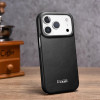 Θήκη iPhone 17 Pro iCarer Curved Edge Leather Folio with Magsafe Δερμάτινη Flip με MagSafe - Black (KJIP17250701-BK)