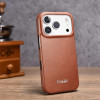 Θήκη iPhone 17 Pro iCarer Curved Edge Leather Folio with Magsafe Δερμάτινη Flip με MagSafe - Retro Brown (KJIP17250701-BN)