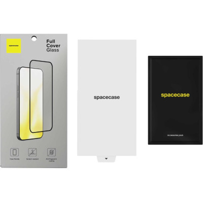 Tempered Glass Samsung Galaxy A17 Spacecase Full Cover Glass Full Face Αντιχαρακτικό Γυαλί Προστασίας Οθόνης - Black (5905719132583)