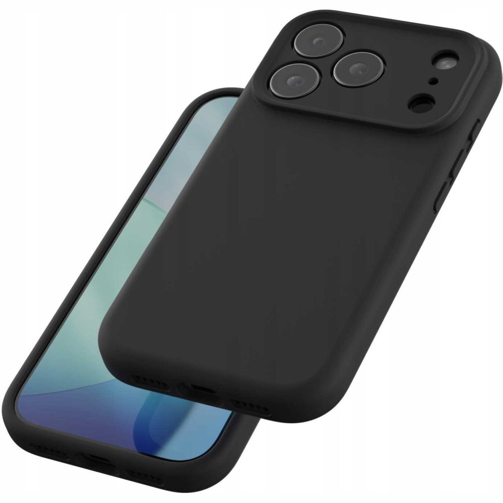 Θήκη iPhone 17 Pro Spacecase Silicone Mag Case Σιλικόνης με MagSafe - Black (5905719132101)