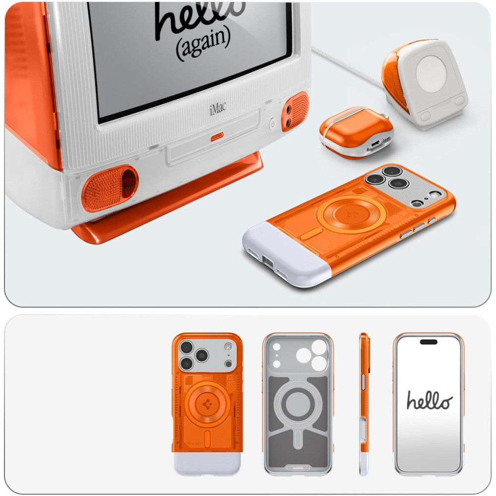 Θήκη iPhone 17 Pro Spigen Classic C1 MagFit Ανθεκτική Σκληρή με MagSafe - Tangerine (ACS10360)